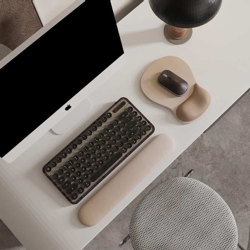 DemonChest ErgoComfort Gel Wrist Rest Mouse Pad-Ergonomic Office Mousepad with Wrist Support-Non-Slip, Design Desk Accessories Mat for Home&Game Decor (06Mocha Sand) - Image 2